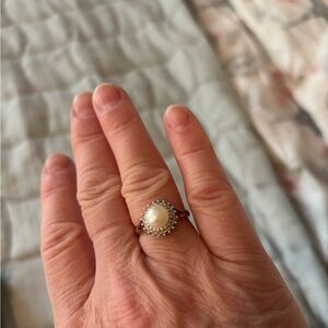 Elegant Pearl Silver Ring